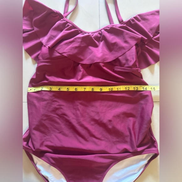 Women's One Piece Maternity Swimsuit size small P purple - Picture 12 of 15